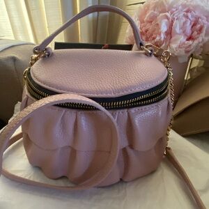 Milly Elegant Pink Leather Handbag